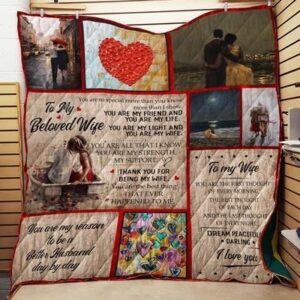 To My Beloved Wife Quilt Blanket  Quilt